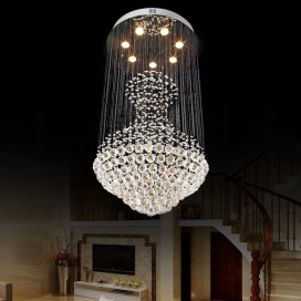 7 Light Round Modern K9 Crystal Sparkle Luxury Rain Drop Chandelier