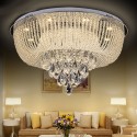 Round Modern K9 Crystal Sparkle Luxury Rain Drop Chandelier