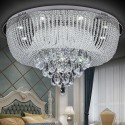 Round Modern K9 Crystal Sparkle Luxury Rain Drop Chandelier