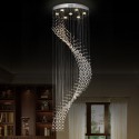 7 Light Spiral Modern K9 Crystal Sparkle Luxury Rain Drop Chandelier