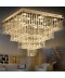 Square Modern K9 Crystal Sparkle Luxury Rain Drop Chandelier