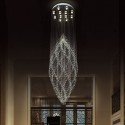 12 Light Spiral Modern K9 Crystal Sparkle Luxury Rain Drop Chandelier