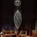 12 Light Spiral Modern K9 Crystal Sparkle Luxury Rain Drop Chandelier