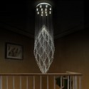 12 Light Spiral Modern K9 Crystal Sparkle Luxury Rain Drop Chandelier