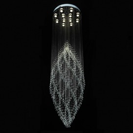 12 Light Spiral Modern K9 Crystal Sparkle Luxury Rain Drop Chandelier