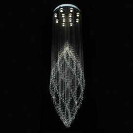 12 Light Spiral Modern K9 Crystal Sparkle Luxury Rain Drop Chandelier