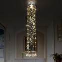 1 Light Round Spiral Modern K9 Crystal Sparkle Luxury Rain Drop Chandelier