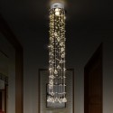 1 Light Round Spiral Modern K9 Crystal Sparkle Luxury Rain Drop Chandelier