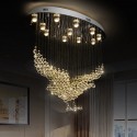 11 Light Eagle Modern K9 Crystal Sparkle Luxury Rain Drop Chandelier