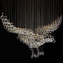 11 Light Eagle Modern K9 Crystal Sparkle Luxury Rain Drop Chandelier