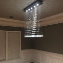 5 Light Modern K9 Crystal Sparkle Luxury Rain Drop Chandelier