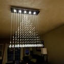 5 Light Modern K9 Crystal Sparkle Luxury Rain Drop Chandelier