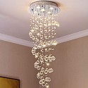 5 Light Spiral Modern K9 Crystal Sparkle Luxury Rain Drop Chandelier