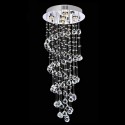 5 Light Spiral Modern K9 Crystal Sparkle Luxury Rain Drop Chandelier