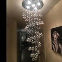 5 Light Spiral Modern K9 Crystal Sparkle Luxury Rain Drop Chandelier