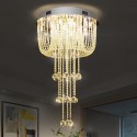 Round Modern K9 Crystal Sparkle Luxury Rain Drop Chandelier