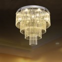 Round 4 Tier Modern K9 Crystal Sparkle Luxury Rain Drop Chandelier