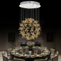 Ball Modern K9 Crystal Sparkle Luxury Rain Drop Chandelier