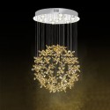 Ball Modern K9 Crystal Sparkle Luxury Rain Drop Chandelier