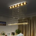 6 Light Modern K9 Crystal Sparkle Luxury Rain Drop Chandelier