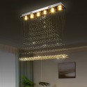 6 Light Modern K9 Crystal Sparkle Luxury Rain Drop Chandelier