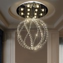 12 Light Ball Modern K9 Crystal Sparkle Luxury Rain Drop Chandelier