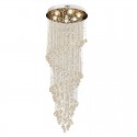 7 Light Spiral Modern K9 Crystal Sparkle Luxury Rain Drop Chandelier