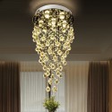 6 Light Round Modern K9 Crystal Sparkle Luxury Rain Drop Chandelier