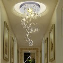 1 Light Spiral Modern K9 Crystal Sparkle Luxury Rain Drop Chandelier