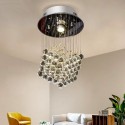 1 Light Modern K9 Crystal Sparkle Luxury Rain Drop Chandelier