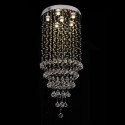 6 Light Round Modern K9 Crystal Sparkle Luxury Rain Drop Chandelier