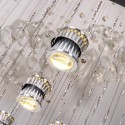 6 Light Round Modern K9 Crystal Sparkle Luxury Rain Drop Chandelier