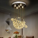 5 Light Modern K9 Crystal Sparkle Luxury Rain Drop Chandelier