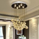 5 Light Modern K9 Crystal Sparkle Luxury Rain Drop Chandelier