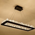 Rectangle Modern K9 Crystal Sparkle Luxury Chandelier