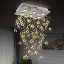 6 Light Modern K9 Crystal Sparkle Luxury Rain Drop Chandelier