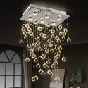 6 Light Modern K9 Crystal Sparkle Luxury Rain Drop Chandelier