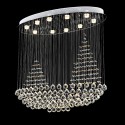 10 Light Sailboat Modern K9 Crystal Sparkle Luxury Rain Drop Chandelier