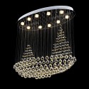 10 Light Sailboat Modern K9 Crystal Sparkle Luxury Rain Drop Chandelier