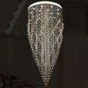 Spiral Round Modern K9 Crystal Sparkle Luxury Rain Drop Chandelier