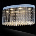 6 Light Modern K9 Crystal Sparkle Luxury Rain Drop Chandelier