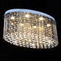 6 Light Modern K9 Crystal Sparkle Luxury Rain Drop Chandelier