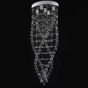 5 Light Spiral Modern K9 Crystal Sparkle Luxury Rain Drop Chandelier