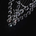 5 Light Spiral Modern K9 Crystal Sparkle Luxury Rain Drop Chandelier