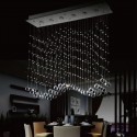 6 Light Wave Modern K9 Crystal Sparkle Luxury Rain Drop Chandelier