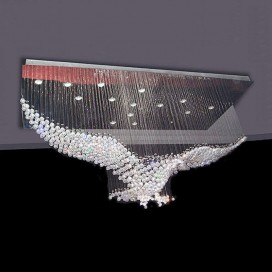 Eagle Modern K9 Crystal Sparkle Luxury Rain Drop Chandelier
