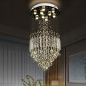 9 Light Modern K9 Crystal Sparkle Luxury Rain Drop Chandelier