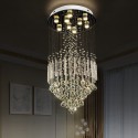 9 Light Modern K9 Crystal Sparkle Luxury Rain Drop Chandelier