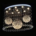 9 Light 3 Balls Modern K9 Crystal Sparkle Luxury Rain Drop Chandelier