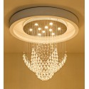 Round Modern K9 Crystal Sparkle Luxury Rain Drop Chandelier